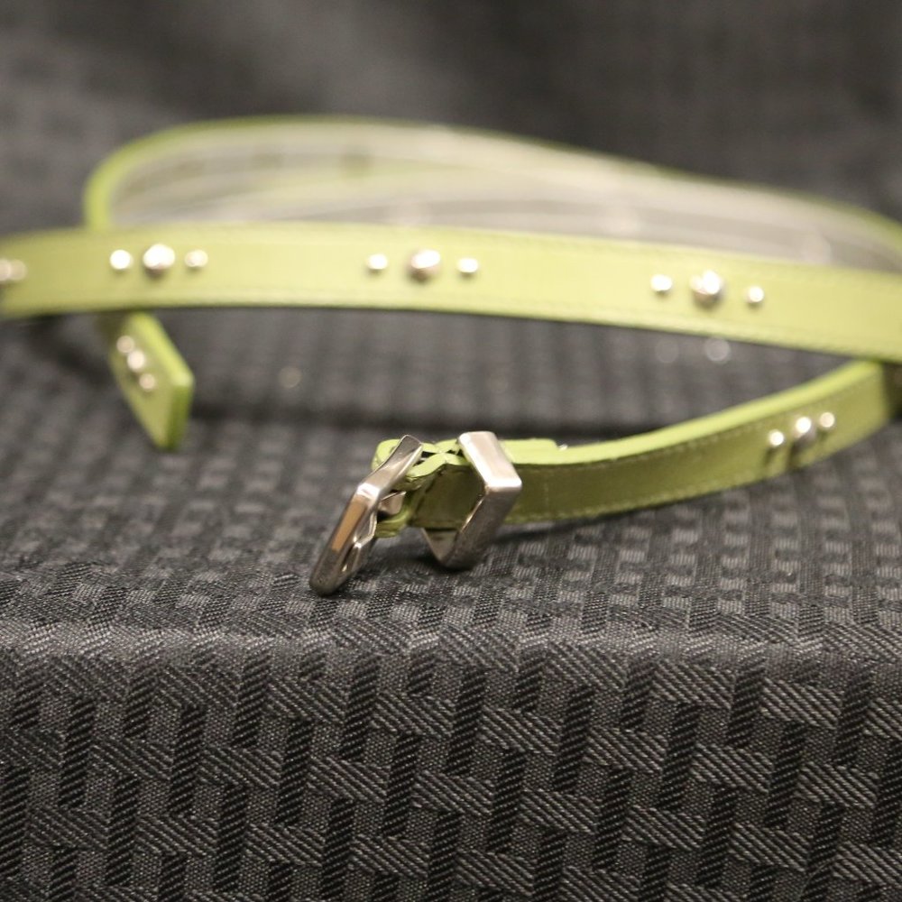 Green w/silver studs Belt - XXL